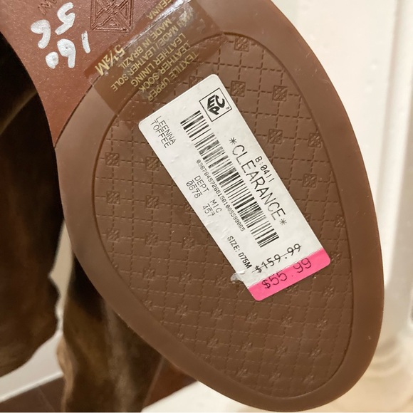 NWT Brown Tall Boots Over Knee Suede Boot 5.5 / 5 1/2 Antonio Melani Leenna - Picture 9 of 11